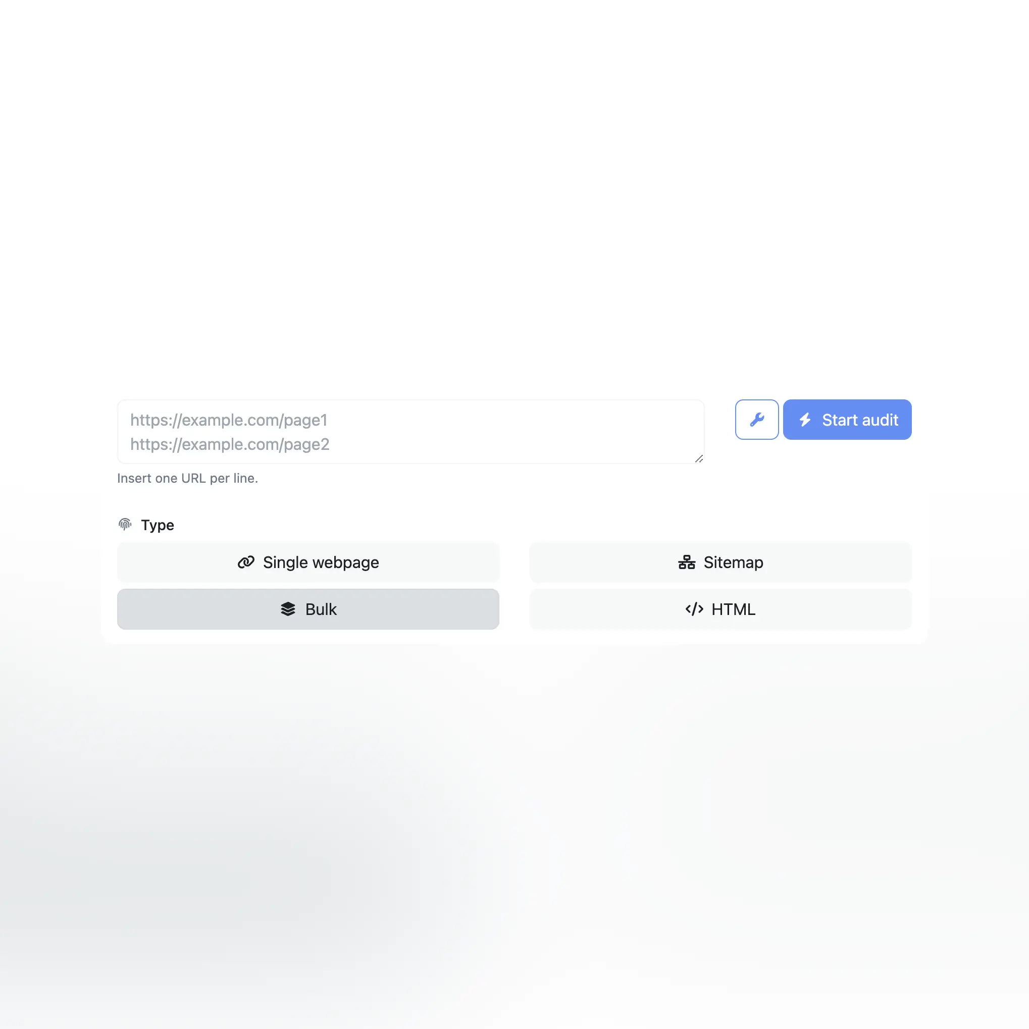 Screenshot des App-Audit-Generator-Formulars